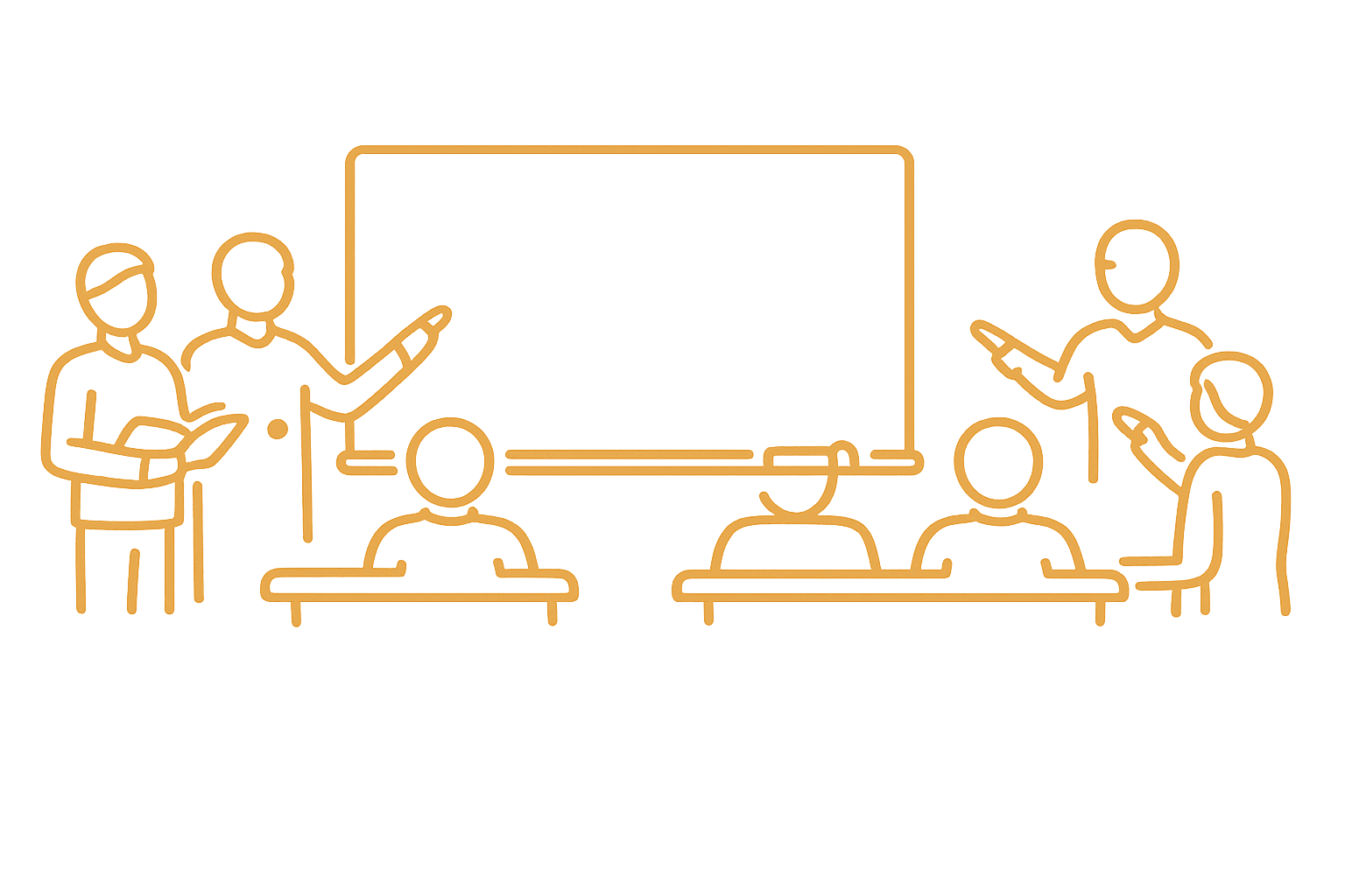 Ilustração sala de aula